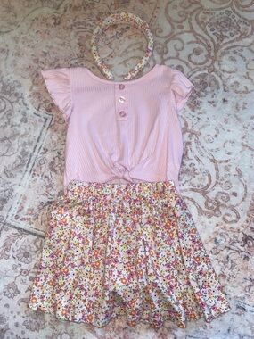 Pink Floral Two-Piece Set